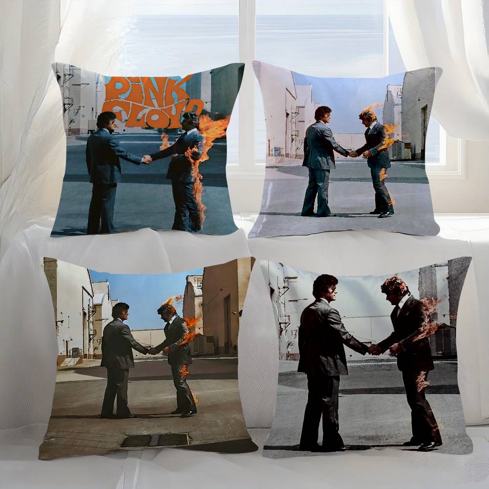Band P-PinK FloydE Pillow Case Sofa Short Plush Double-sided HD Printing Room Home Office Gift Cushion Cover