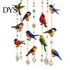 Artistic Porch Hanging Decorations Graceful Bird Wind Chime, Stained Outdoor Sun Catcher Windchime, Colorful Yard Spiritual Peace Meditation
