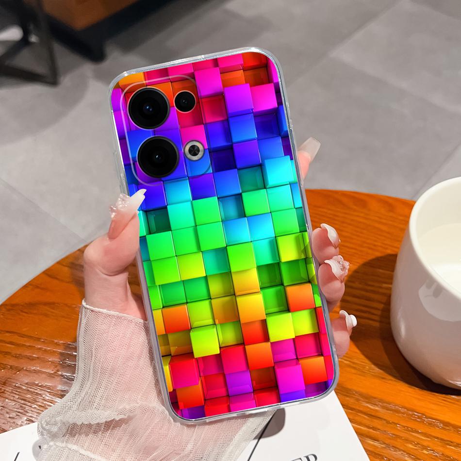 Чехол для Oppo Reno 13 Pro Креативный прозрачный мягкий задний чехол для Oppo Reno13 Pro 13Pro 5G ТПУ тонкий силиконовый противоударный чехол для телефона