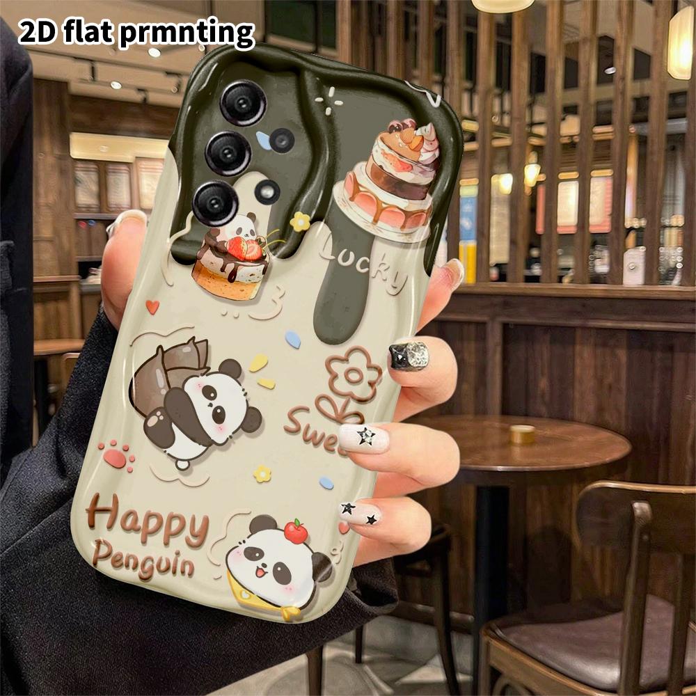 Phone case: 2D flat Samsung Galaxy A34 A35 M05 M06 S20 S22 S21 FE Plus 5G protective case, dessert panda, perfect Christmas and Halloween holiday gift