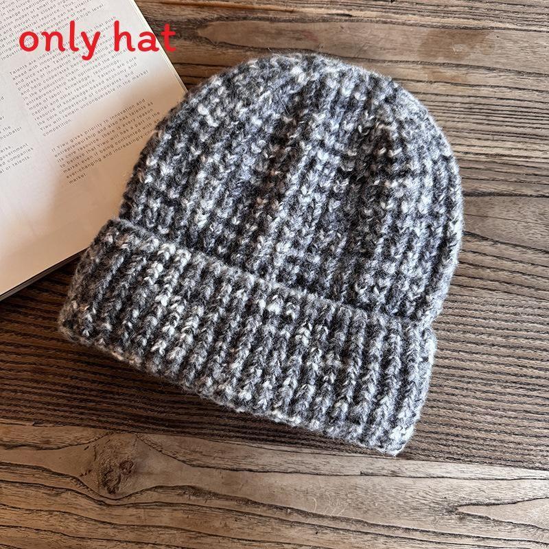 Женская Мода Цветная Повседневная Теплая Вязаная Шапка для Зимних Прогулок