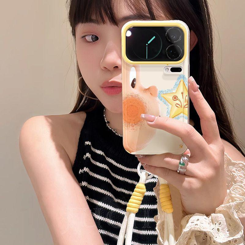 Подходит для чехла на мобильный телефон Xiaomi Mi 17promax со шнурком нишевый xiaomi15 противоударный 14 новый лицо Дуду звездные люди