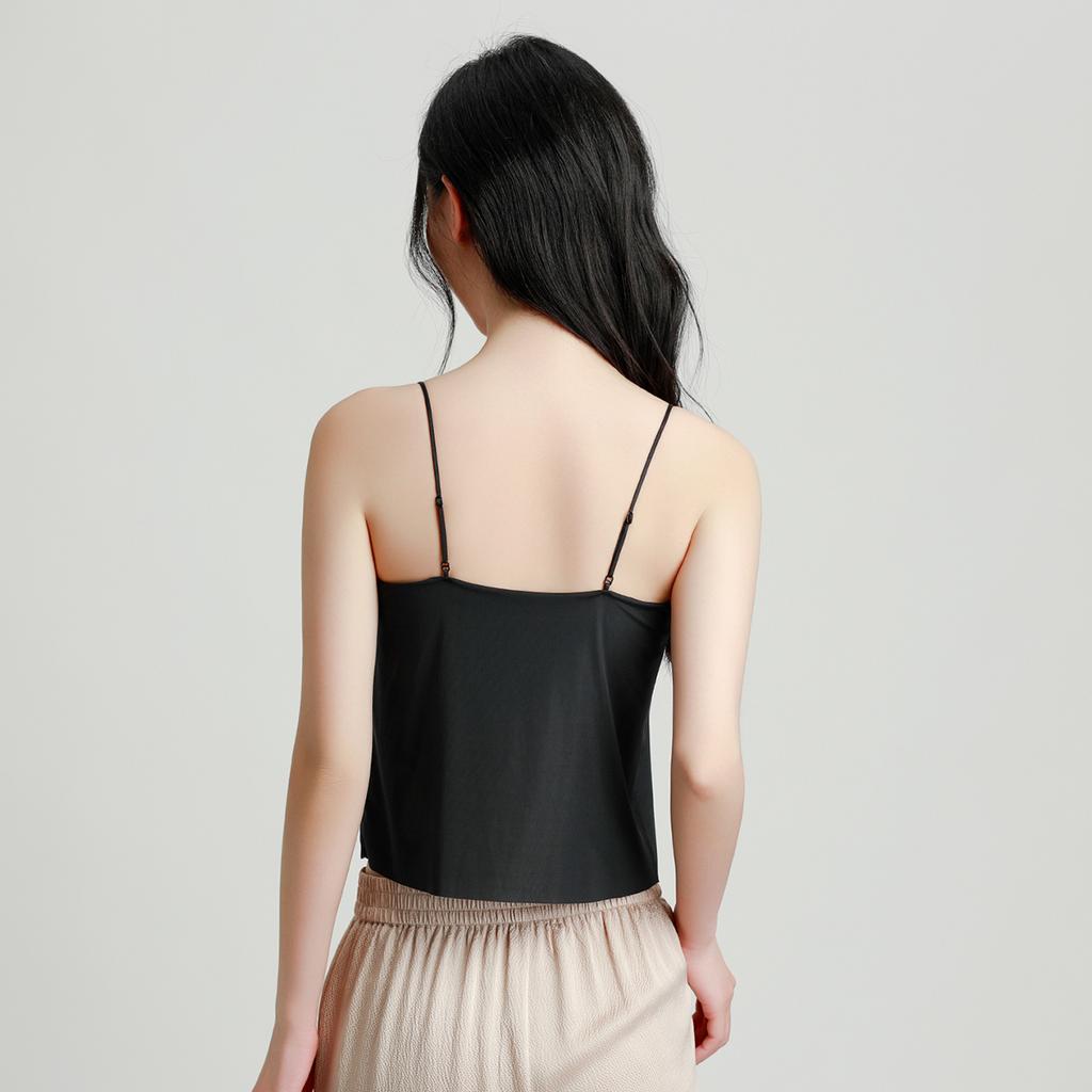 New lightweight and versatile basic tank top with mulberry silk, fashionable and comfortable with chest cushion, bottom tank top for women