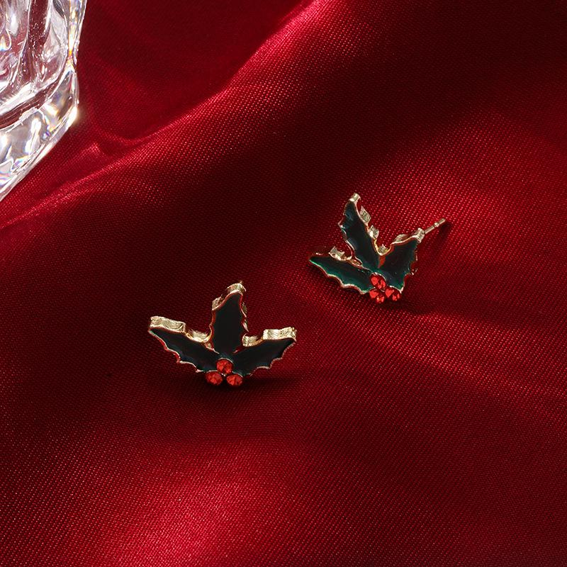 Рождественские серьги Санта-Клаус, Снежинка, Леденец, Колокольчик и Олень с дизайном рождественской шапки