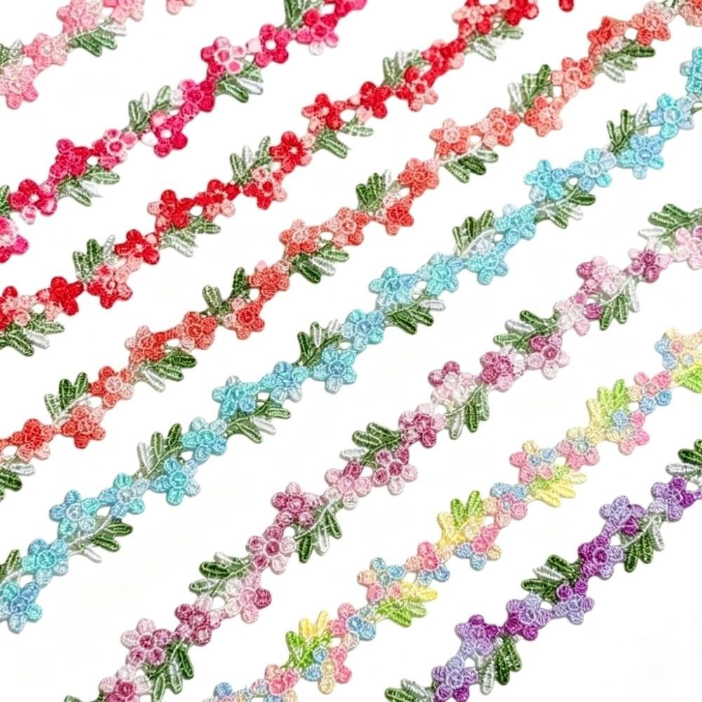 Water-soluble Flower Lace Trim 2cm Wide Small Floral Lace Embroidered Lace Trim Sewing Projects