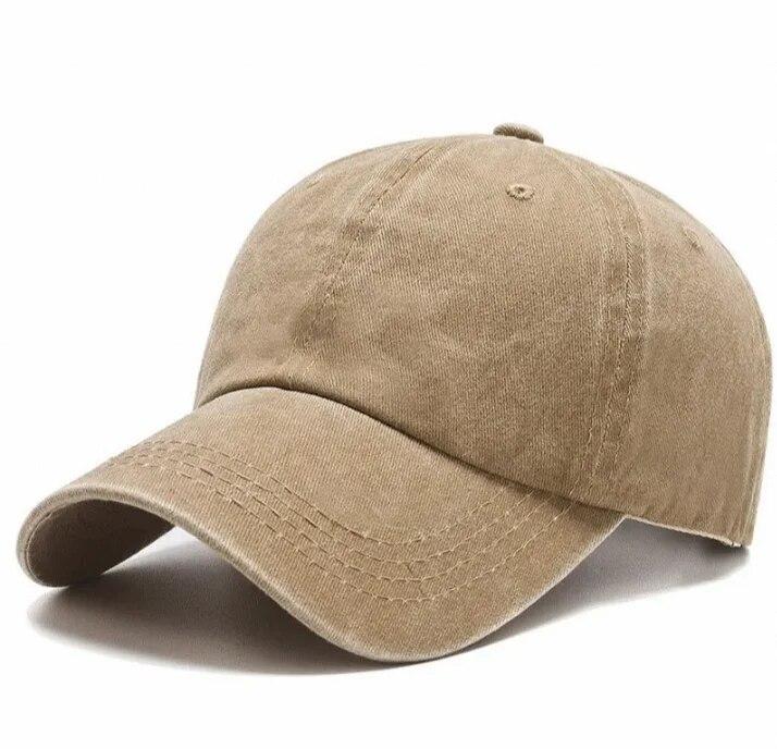 Hat Men's Washed Coated Baseball Cap Color Tile Korean Version Simple Dome Cap Solid Color Sports Sun Hat