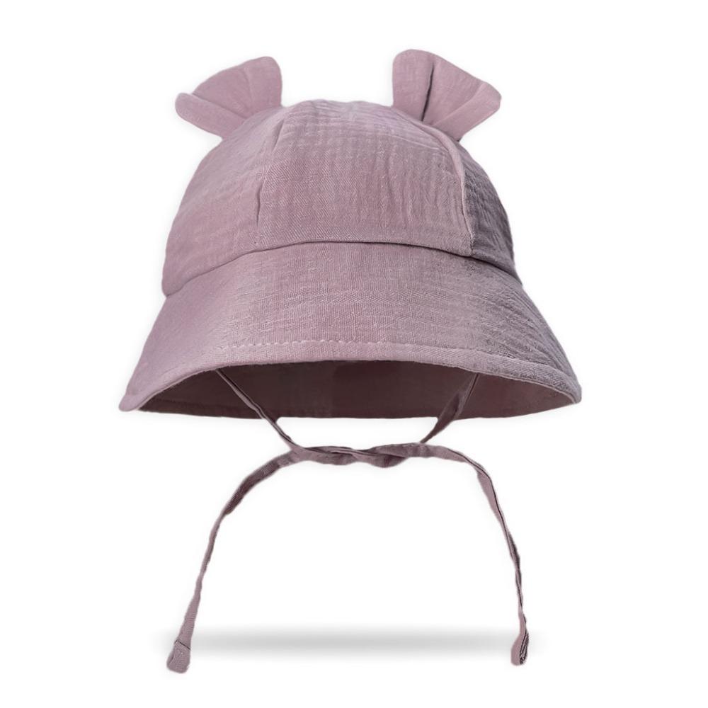 Korean Baby Bucket Hat Cotton Boys Girls Sunhat Cute Baby Bear Ear Hat  Toddler