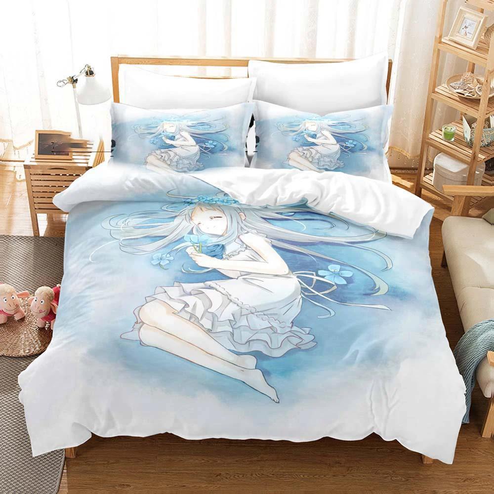 Kawaii Girls Meiko Honma Bedding Set Duvet Cover Comforter Bed Set Quilt Cover Pillowcase King Queen Twin Size Boys Girl Adult