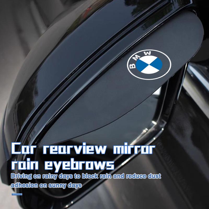 JKGN2 2pcs Car Side Rearview Mirror Rain Eyebrow Sun Visor Protector For BMW 1 3 5 7 Series M F01 F20 F10 F13 E52 E53 E60 E93