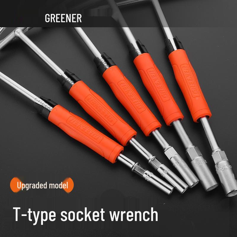 Green Forest T-Bar Hex Socket Wrench 6-19mm for Car & Motorcycle Repair