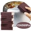 1/2/4/6/8Pcs Carborundum Removing Rust Cleaning Brush Descaling Clean Rub for Cooktop Pot Kitchen Sponge