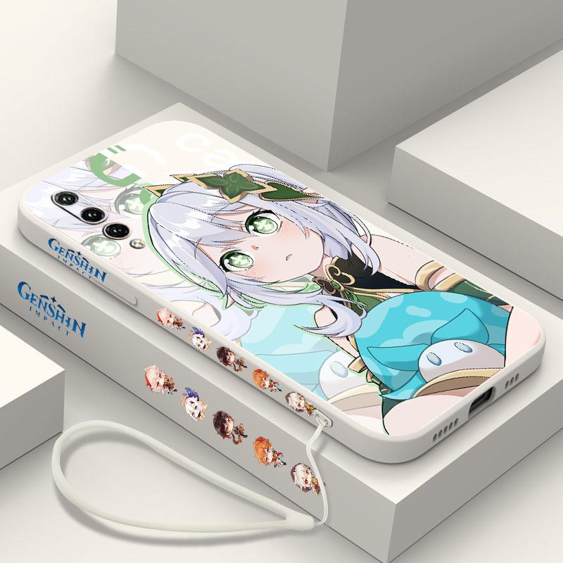 Genshin Impact Nahida HUTAO For Huawei Y9S Y9A Y9 Y6 Nova Y70 9 8 P50 P40 P30 P20 Pro Lite E 5G Liquid Left Rope Phone Case