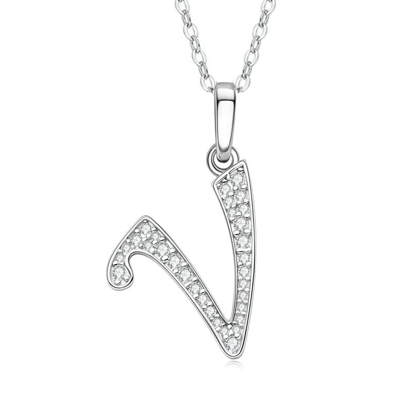 2025 New 26 Letter Zircon Necklace Design, Trendy English Pendant, Fashionable Temperament, High-end Personality, New Necklace
