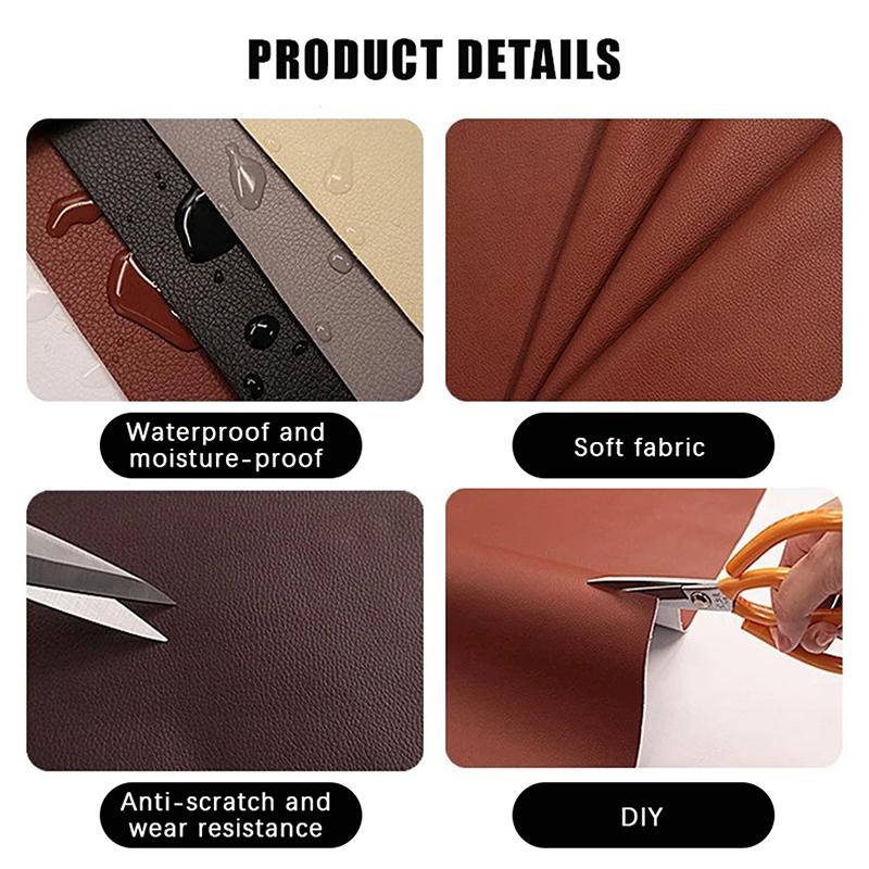 DIY Leather Sticker Self-Adhesive Leather Repair Patch Furniture Scratch Cover Strong Bonding Fix Tape Easy Cut-to-Size
