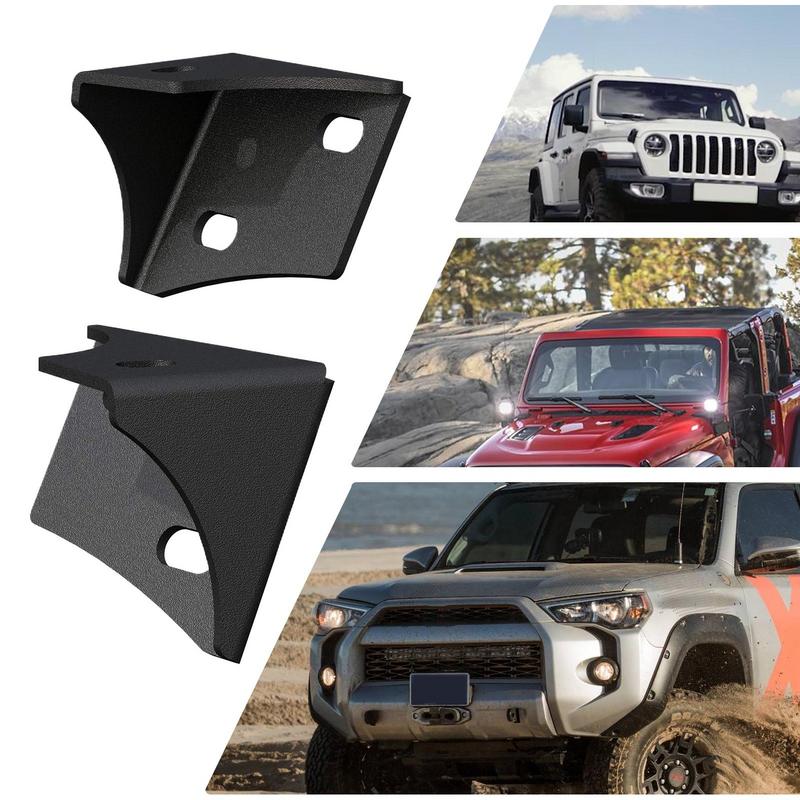 Кронштейн для крепления фар на петли лобового стекла, 2 шт., внедорожный кронштейн-держатель для петель, стабильный кронштейн для фар лобового стекла для квадроцикла, мотокросса, питбайка