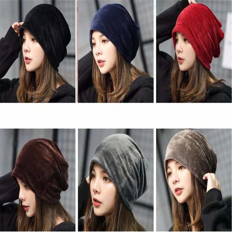 Осенне-зимняя плюшевая шапка-пуловер