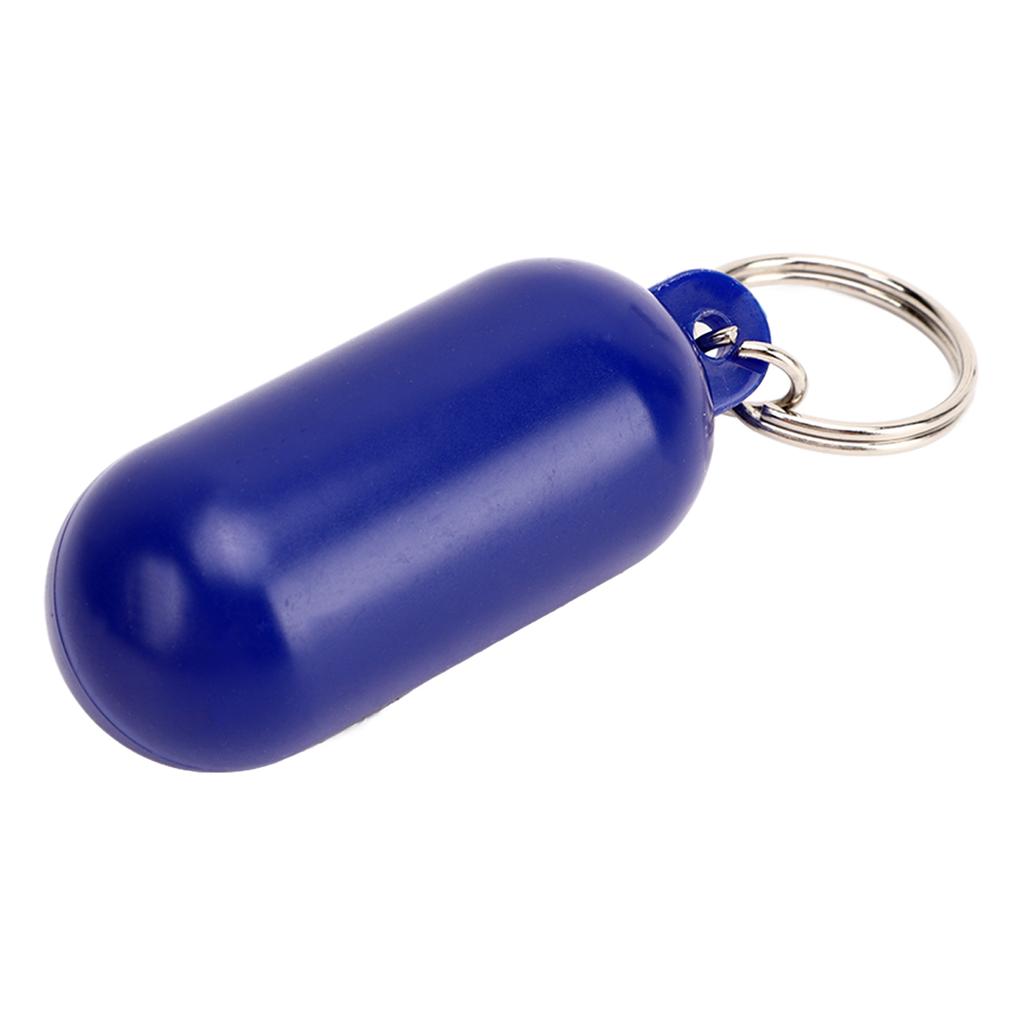 5Pcs Plastic Floating Keychain Pill Shape Float Key Ring for Boating Fishing Kayak Surfing Sailing