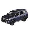 1/32 LEXUS LX570 Внедорожник Сплав Внедорожный Литой Металлический Модель Звук и Свет Игрушка с Откатом Модный Дисплей Украшение Подарок для Мальчика Коллекционировать