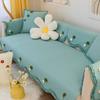Korean Pastoral Style Pure Cotton Sofa Cushion Four Seasons Universal Non-Slip Breathable Living Room Sofa Cover Cover Cloth