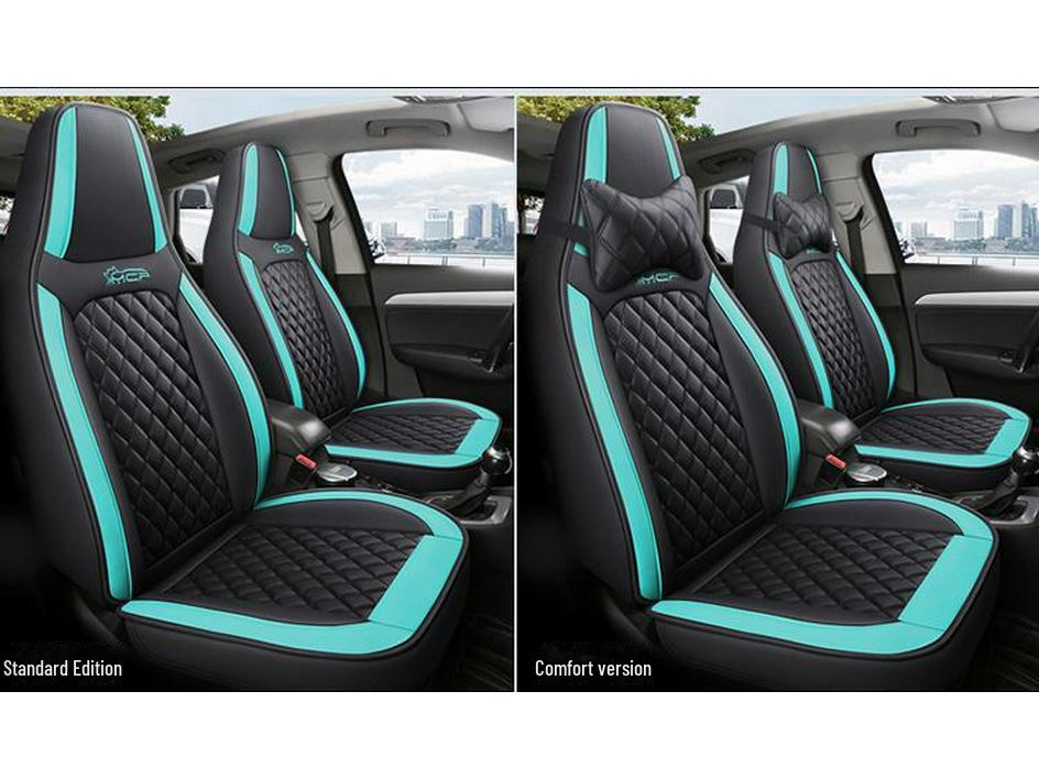 Универсальная кожаная подушка на сиденье автомобиля с чехлом на подголовник для осенне-зимнего сезона.