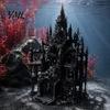 Укрытие для мелких питомцев Готический Замок Аквариумное укрытие, 3D-печатная пещера-укрытие для бетты, Декоративное для аквариума, Коралловое укрытие для отдыха креветок