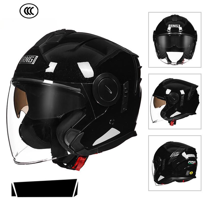 Men's Motorcycle Helmet 3/4 Half Helmet Helmet Cycling Helmet Bluetooth Headset Electric Bike Riding Helmet
