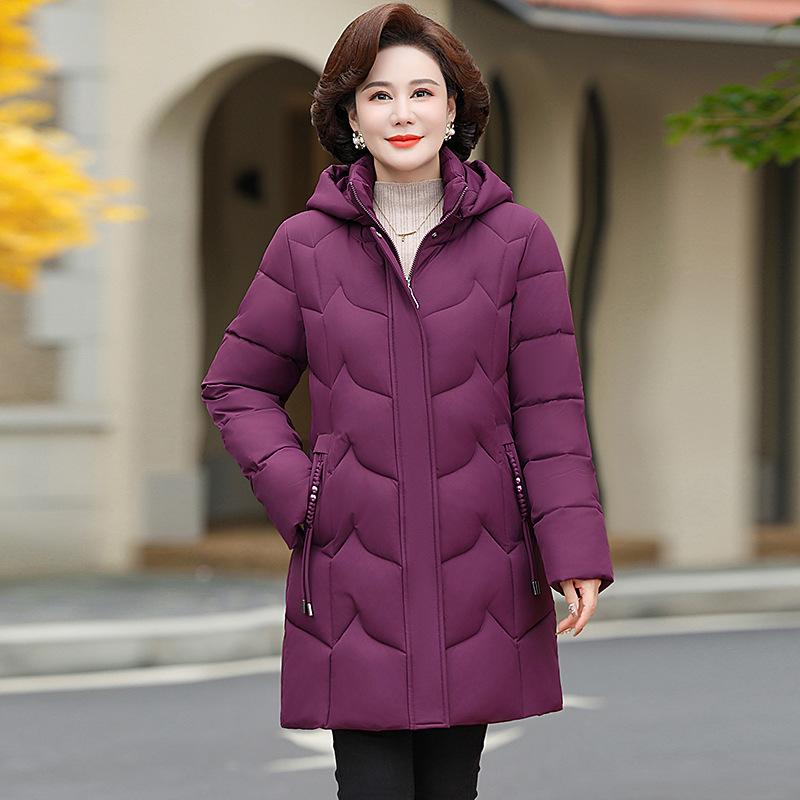 Plus Size XL-6XL Middle Age Women's Winter Jackets New In Coats Elegant Loose Thick Warm Long Parkas Female Outerwears