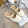 Французская сумка голова полутапочки женская верхняя одежда 2025 весна и лето новый универсальный ретро плоская подошва один педаль ленивые сандалии