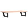 Washbasin Top with Mounting Bracket Steel and Solid Oak Wood