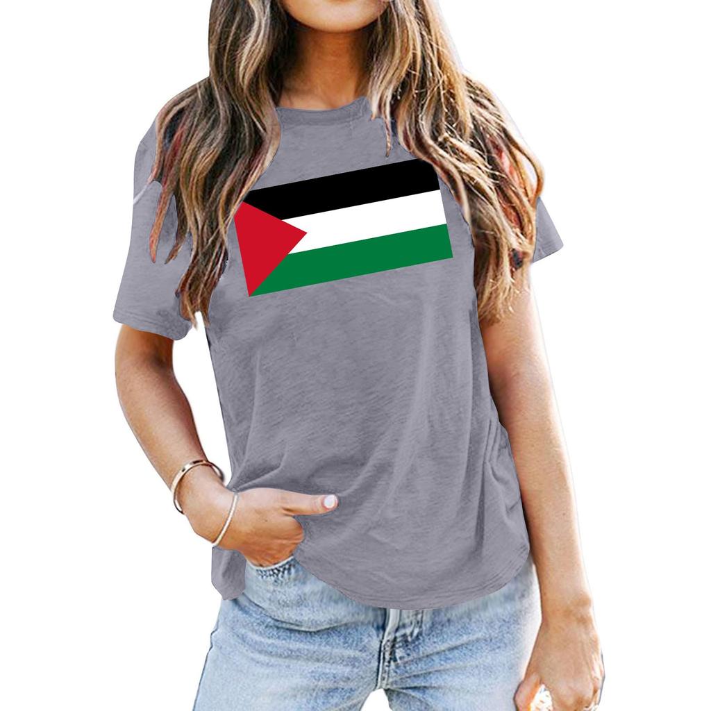 Бесплатная Палестина Футболка с принтом палестинского флага Верхняя часть израильско-палестинского конфликта