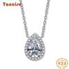 Ювелирные изделия Tancision S925 Серебряный кулон, инкрустированный 8 * 12 каплевидными высокоуглеродистыми бриллиантами, модное женское ожерелье 40 + 5.