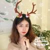 Plush Ball Antlers Headband Bell Deer Horn Hair Band Cute Christmas Headband  Female