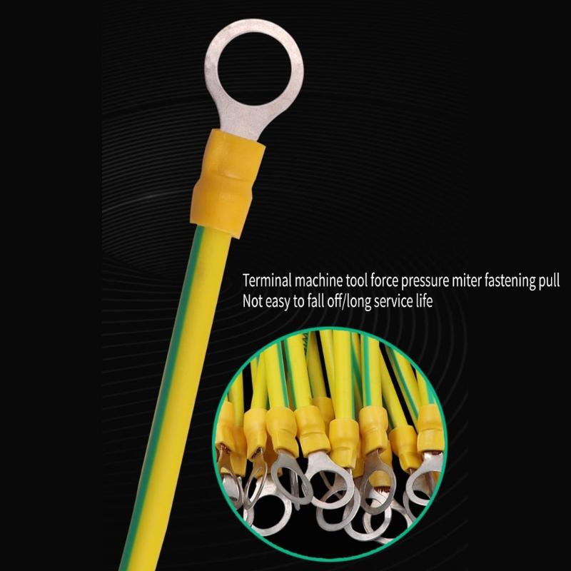 Медная перемычка желто-зеленого цвета, двухцветный заземляющий провод, заземляющий провод для солнечных фотоэлектрических систем с отверстием 9 мм