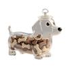 Pet Treat Jar Reusable Dog Shape Glass Airtight Pet Food Storage Container Chihuahua/French Bulldog/Dachshund Candy Snack Holder with Lid
