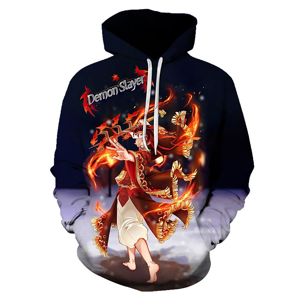 Аниме Demon Slayer Series 3D Printed Man's Spring New Style Hooded Long Sleeve Hoodie Fashion Casual Cotton Pullover Clothing