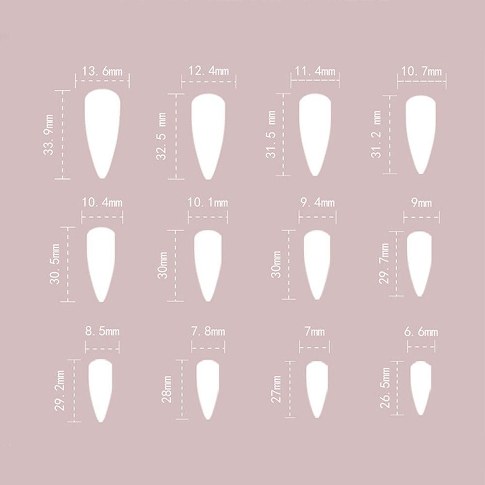 24pcs Long Stiletto and Ballerina Fake Nials Cat Eye Press on Nails Manicure False Nails DIY