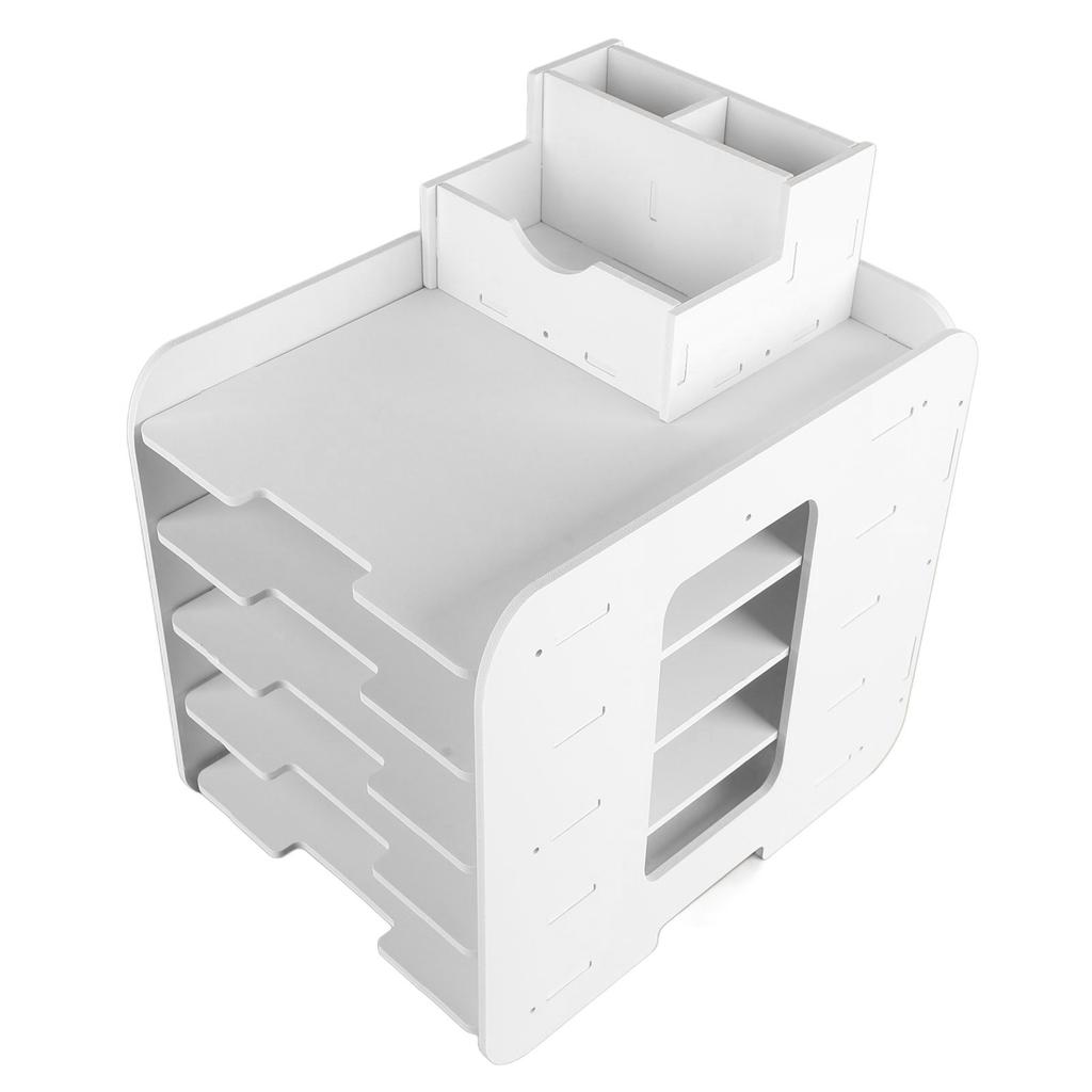 Настольная полка для файлов, 5 слоев, современный пластиковый настольный органайзер для документов, стойка для учебы и офиса