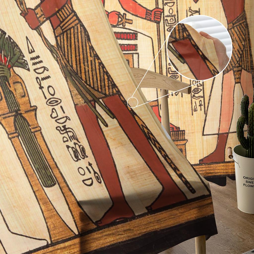 Египетский узор из прозрачных штор для украшения гостиной, оконные шторы для кухни, тюль, вуаль, органза, шторы