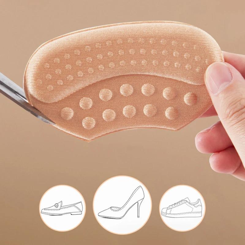 3 пары = 6 шт. Наклейки на пятки для женщин, регулируемый размер, износостойкие накладки на ноги, клейкие накладки на заднюю часть пятки, стельки, подушечки
