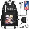 Рюкзаки Jujutsu Kaisen Аниме Mochila Ученик Подросток Школьная сумка Унисекс Тренд USB-зарядка Ноутбук Путешествие Rucksack Подарок для мальчиков