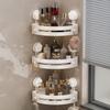 1/3Pcs Bathroom Corner Storage Rack Shampoo Holder Strong Load-bearing Large Capacity Lotion Storage Holder with Suction Cup
