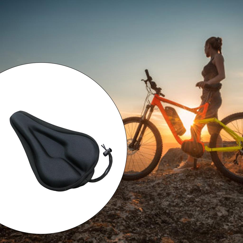 Gel Bike Seat Cover Padded Bicycles Saddle Covers Comfortable Exercise Bike Seat Cushion Cover for Cycling Mountain Bike