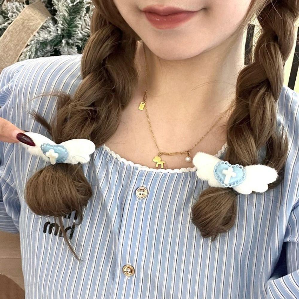 Cross Wing Sweet Cool Hair Clip Aesthetic Harajuku Bangs Duckbill Hair Accessories