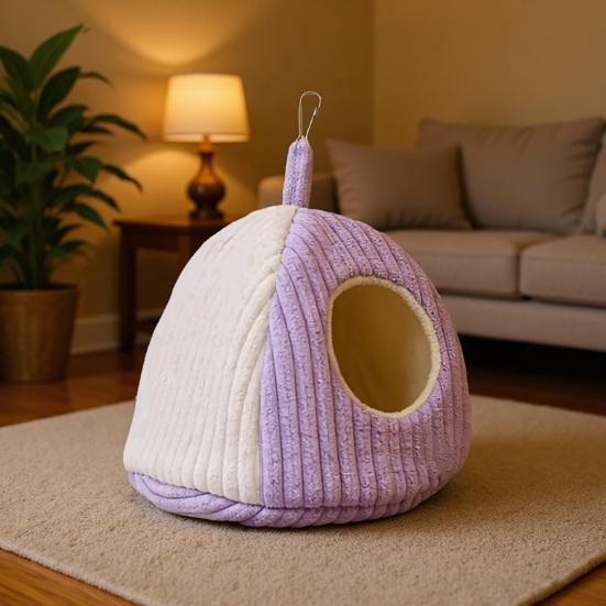 Подвесное птичье гнездо Зимнее теплое гнездо для попугая с ковриком Клетка для птиц Плюшевый гамак-кровать для волнистых попугайчиков, корелл, попугаев, ара