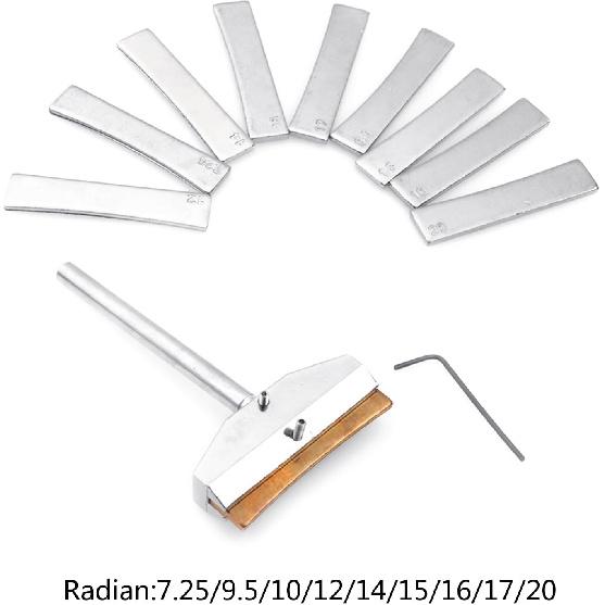 Гитарный бас Накладка ладов Пресс-накладка и латунные радиусные вставки ладов с ключом Инструмент лютье Инструмент для прессования накладки