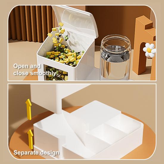 Автоматическая кормушка для хомяка 3 в 1 Диспенсер для еды и воды 3-секционная кормушка с бутылкой 125 мл для дома, для кролика, хорька, мелкого животного