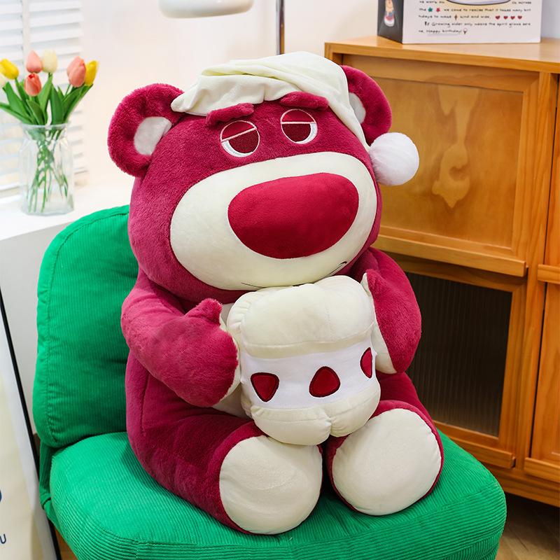 Cute Scented Cake Strawberry Bear Plush Doll Girls Pillow Doll Gift Soft Cute