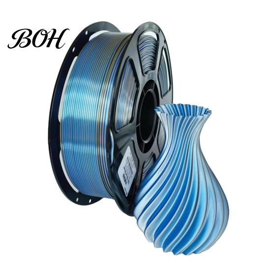 Satin Finish Multicolor Filament Silk PLA 3D Printer 1.75mm, 1kg Spool High Toughness FDM Accessories Filament, for Models Printing Strong