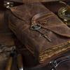 Leather Diary with Key, Leather Bound Journal for Large Writing Notebook 200 Handmade Pages with 5 X 7 Inch