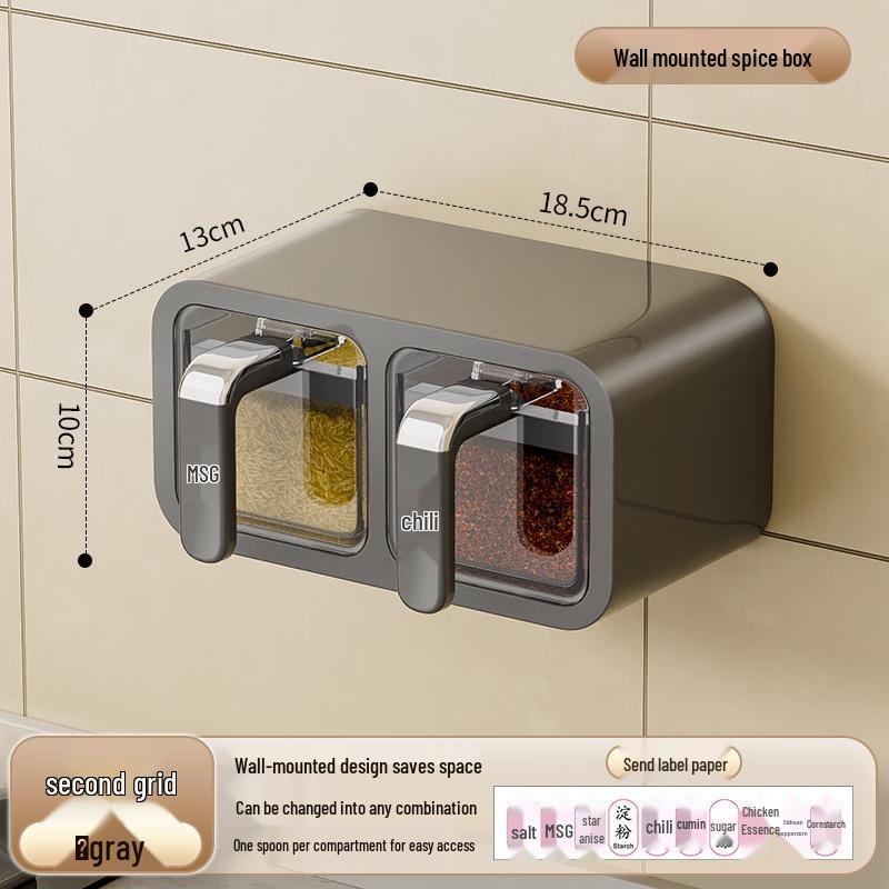 Wall-Mounted Kitchen Spice Organizer